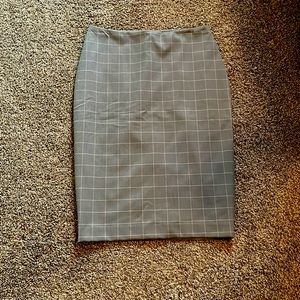Express window pane pencil skirt